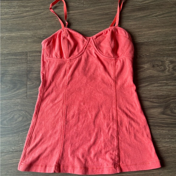 Vintage coral 90s sexy corset like comfy tank - Picture 1 of 4